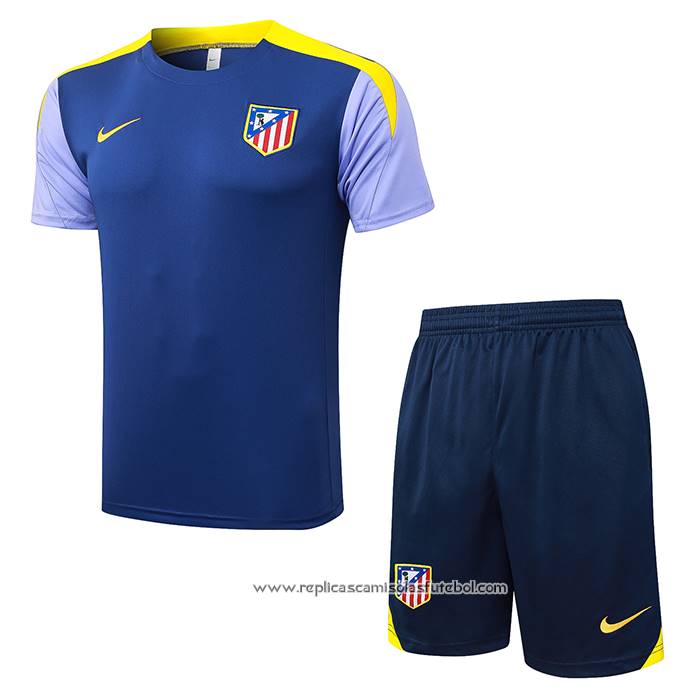 Fato de Treino Atletico Madrid 2025-2026 Manga Curta Azul - Calcas Curta